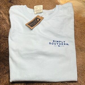 Simply Southern Light Blue Local and Proud  Shirt
